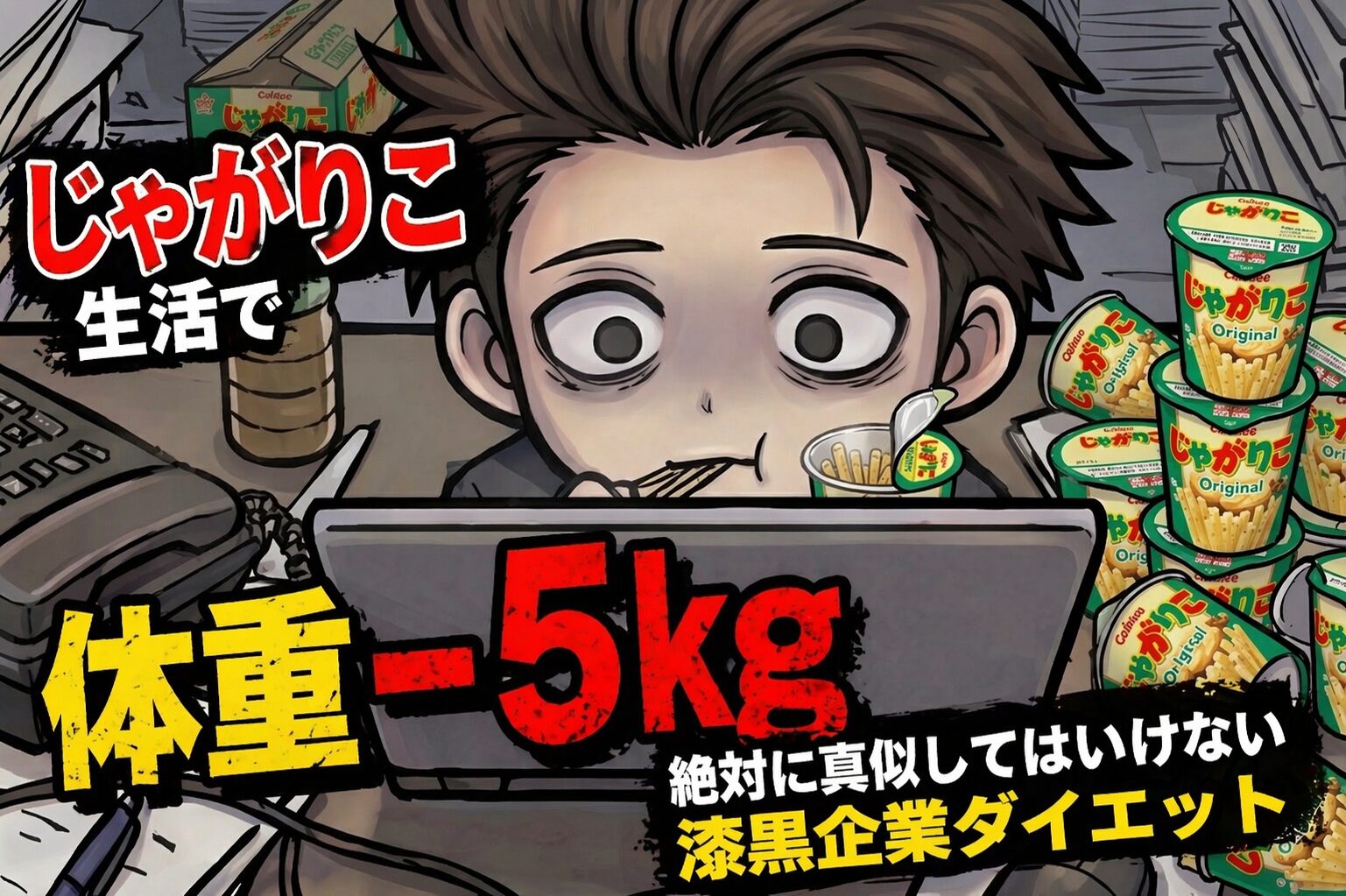 じゃがりこをほおばる元社畜